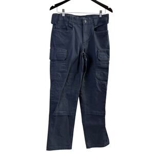 Duluth Trading Co Womens Flex Fire Hose Pants Blue 32x34 (31x32) Blue Workwear